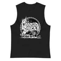 Image 1 of MORBID SCREAM - LOGO IIII (WHITE PRINT) MUSCLE SHIRT