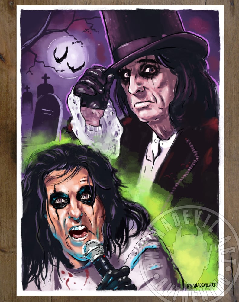 Image of Alice Cooper 9x12" and 5x7" Art Prints