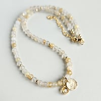 Image 1 of 'Sunlight' Gold Citrine and Quartz choker necklace