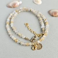 Image 3 of 'Sunlight' Gold Citrine and Quartz choker necklace