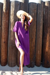 Image 1 of Gauze Maxi Dress Grape