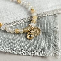 Image 4 of 'Sunlight' Gold Citrine and Quartz choker necklace