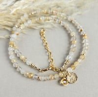 Image 5 of 'Sunlight' Gold Citrine and Quartz choker necklace