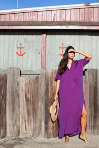 Image 2 of Gauze Maxi Dress Grape