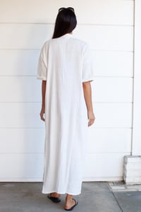 Image 3 of Gauze Maxi Dress White