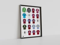 Aston Villa Legends Shirts, Pennodraws Art Print