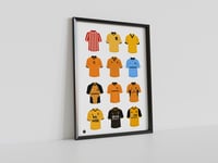 Image 1 of Wolverhampton Wanderers Classic Shirts, Pennodraws Art Print