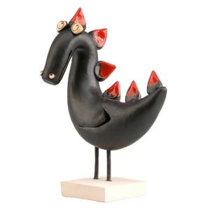 Image of Dragon Figurine in Red or Black