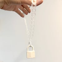 Image 3 of Large Colorblock Padlock Chokers