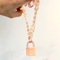 Image 4 of Large Colorblock Padlock Chokers