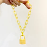 Image 5 of Large Colorblock Padlock Chokers