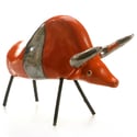 Handmade Ceramic Raging Bull Figurine | Three Colours
