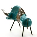 Handmade Ceramic Raging Bull Figurine | Three Colours
