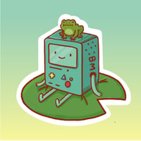 Robot & Frog Sticker - Waterproof Vinyl