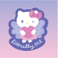 Image 1 of "Literally Me" Fairy Cat Sticker