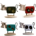 Handmade Ceramic Large Cow Statue | Four Colours