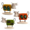 Handmade Ceramic Large Cow Statue | Three Colours