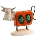 Handmade Ceramic Large Cow Statue | Three Colours