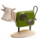 Handmade Ceramic Large Cow Statue | Three Colours