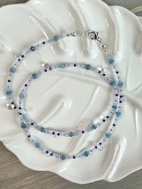 Image 1 of Blue Crystal and Aquamarine Necklace