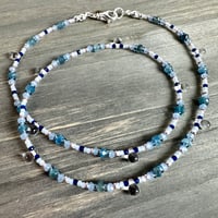 Image 2 of Blue Crystal and Aquamarine Necklace