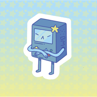 Image 2 of Robot Star Sticker HOLO