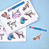 Image 2 of I Heart Greyhounds Sticker Sheet