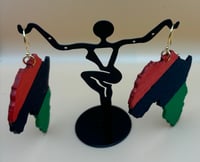 Africa Red, Black, Green earrings 