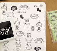 Image 3 of "Java Junkie" - 3"x4" Clear Stamp Set (10 stamp designs)