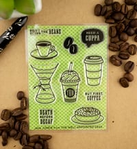 Image 1 of "Java Junkie" - 3"x4" Clear Stamp Set (10 stamp designs)