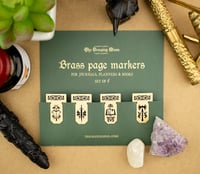 Image 1 of "Campaign Markers" Brass Page Markers by Creeping Moon (Set of 4)