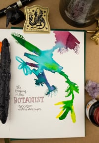 Image 6 of The Botanist Hardcover Cloth Sketchbook by Creeping Moon (B6, 300gsm, Watercolor Paper)