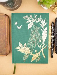 Image 1 of The Botanist Hardcover Cloth Sketchbook by Creeping Moon (B6, 300gsm, Watercolor Paper)