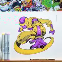ORIGINAL ART GOLDEN FRIEZA SIGNED