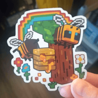Image 3 of Rainbow Bee Sticker