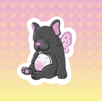 Image 2 of Frenchie Fairy Sticker 