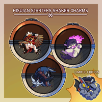 Image 1 of HISUIAN STARTERS SHAKER CHARMS | LIMITED EDITION GLISCOR