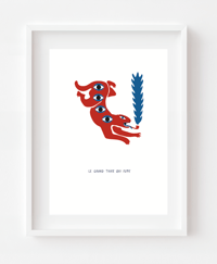 Image 1 of PRINT "Le Grand Tigre qui Fume"