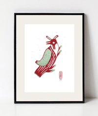 Image 1 of Linogravure Oiseau 2