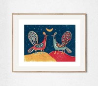 Image 1 of Linogravure "Le Rendez-vous"