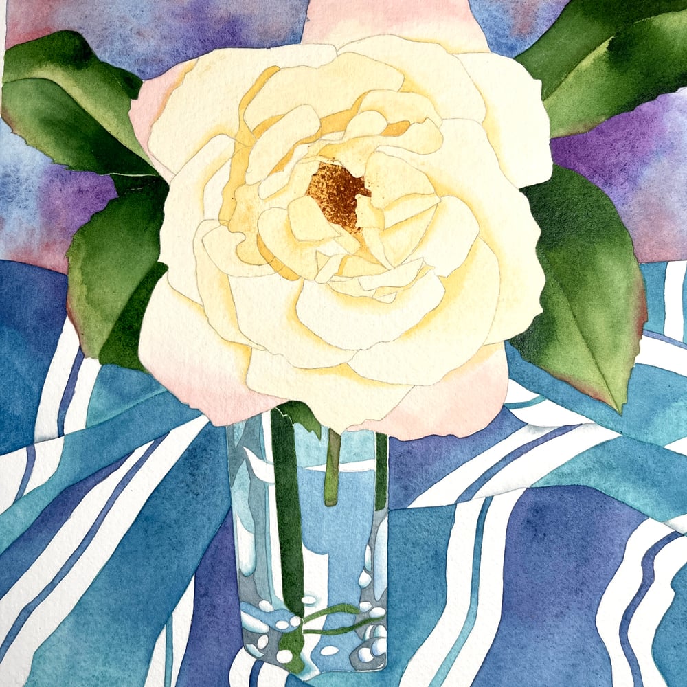 Image of Yellow Rose - Watercolor