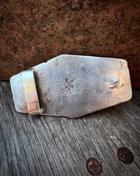 Image 4 of WL&A Heavy Ingot High Grade Bisbee Sunburst Belt Buckle - Size 3.25" x 2" - 1in Setup