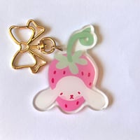 Strawberry Bunny Keychain 