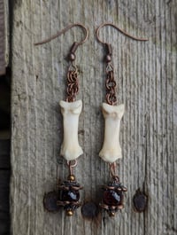 Image 1 of EPHEMERAL - Coyote Toe Bone Earrings