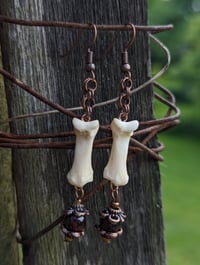 Image 2 of EPHEMERAL - Coyote Toe Bone Earrings