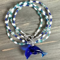 Image 3 of Blue Dolphin Necklace