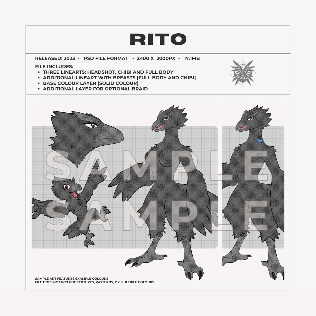 RITO LINEART TEMPLATE | GODBIRDART