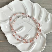 Image 1 of Pink Opal and Crystal Necklace