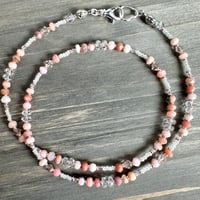 Image 2 of Pink Opal and Crystal Necklace