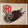 WINGED RIDER PRINT